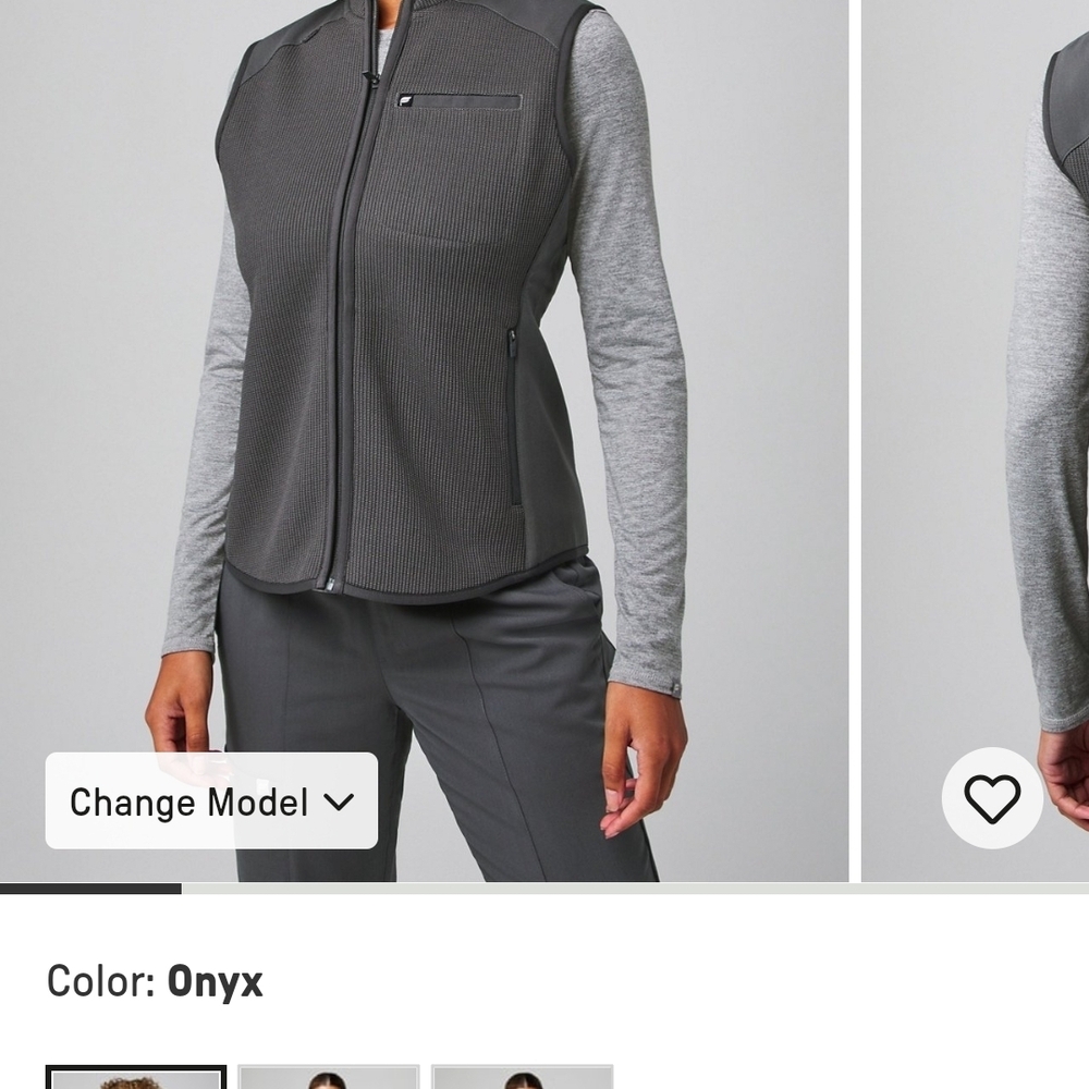 Fabletics Women's Onyx Pace Knit Vest NWOT